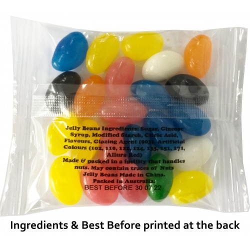 JELLY BEAN BAGS 25G (Mixed or Corporate Colours) Confectionery Corner